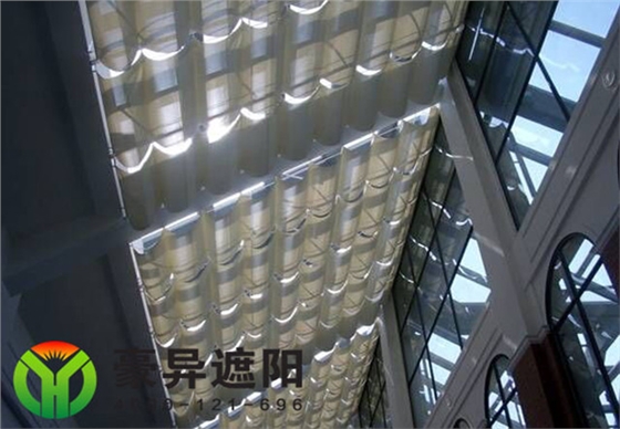 商場玻璃頂電動天棚簾,上海電動天棚簾,豪異電動天棚簾廠家,4000-121-696